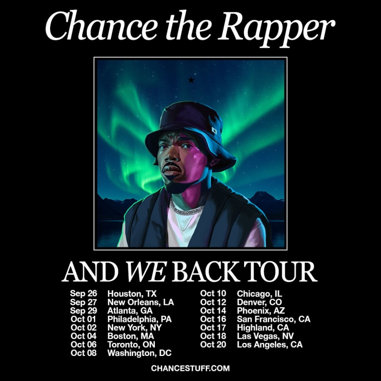 Chance the Rapper announces 2025 <i>And We Back</i> tour 